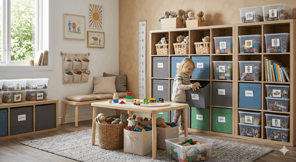 Spielzeug-Chaos bändigen Praktische Ordnungssysteme für Familien